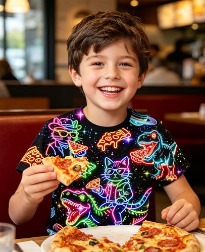 Image of uideazone Tshirts for Boys Kids Short Sleeve T-Shirt 3D Graphic Tee Shirts Tops Clothes 4-16 Years