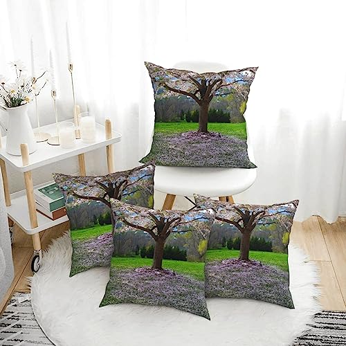 Housse de coussin fleur rose BAFAFA 45x45 cm pour decoration de salon - 4