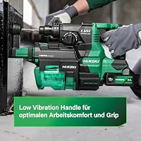 HIKOKI Akku Bohr- und Meißelhammer DH1826DA, Aufnahme: SDS-plus (18V, Leerlaufdrehzahl 0-4300 min-1,Schlagenergie: 3,2 J, Brushless Motor, plus Zubehör, OHNE Akku, Ladegerät und Transportkoffer. – Ansicht 8