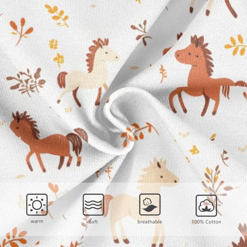 Horse Seamless Boys' Underwear 100% Cotton Boys' Briefs Soft Toddler Underwear3