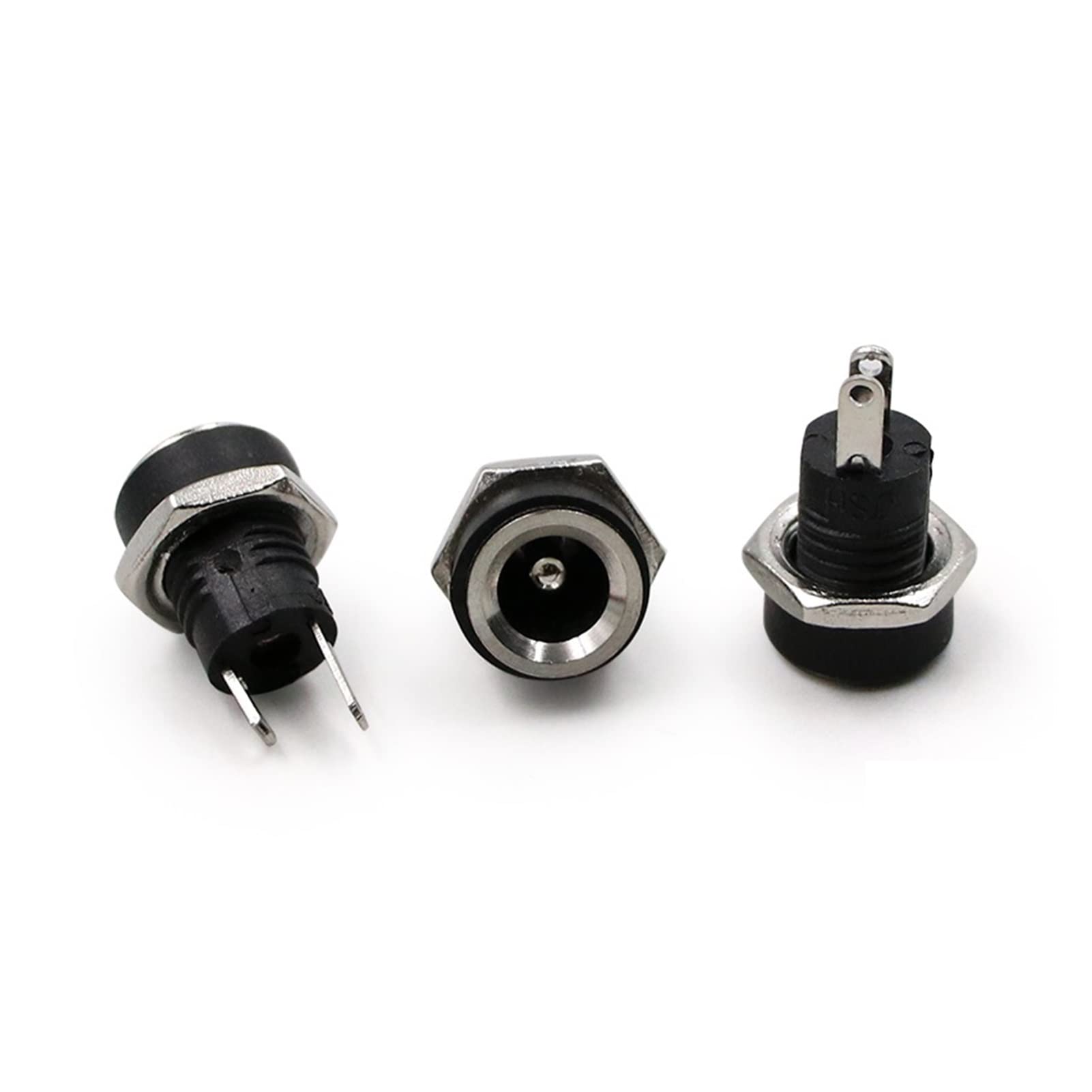 Connecteur femelle compatible 3A 12V CC jack alimentation 5,5x2,5mm 10 pièces