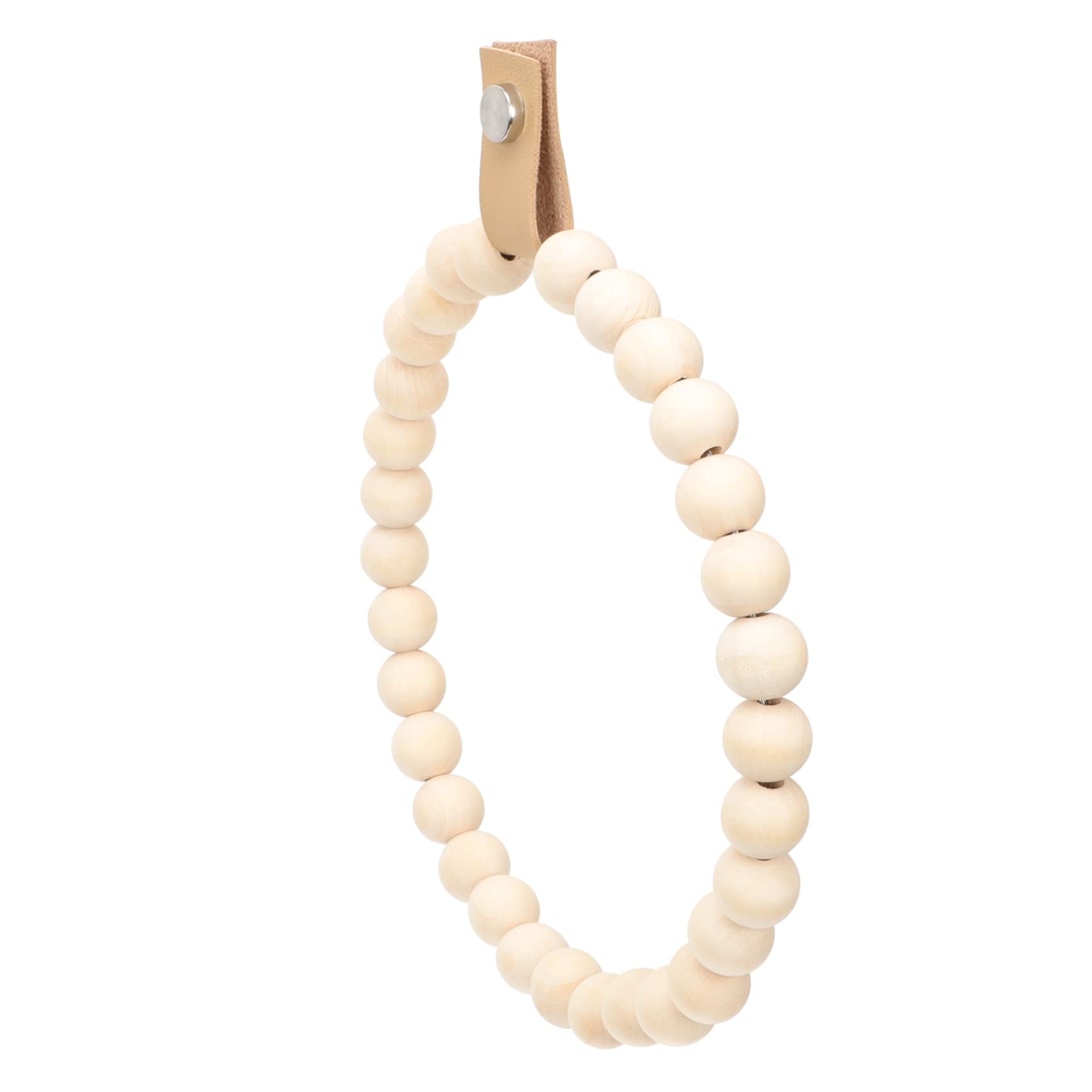 Operitacx 3 Piezas Toallero De Cuentas De Madera Toallero Rústico Toallero Madera Anillos De Toalla De Baño Soporte De Toalla De Baño para La Pared del Baño Khaki