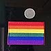 GenericJINCHENG LGBT Pride Rainbow Flag Patch Gay Lesbian Right Patch Embroidered Morale Emblem Iron On or Sew On Patch