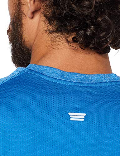 Speedo Print Camiseta de Manga Curta, Masculino, Azul (Mescla Disco), GG