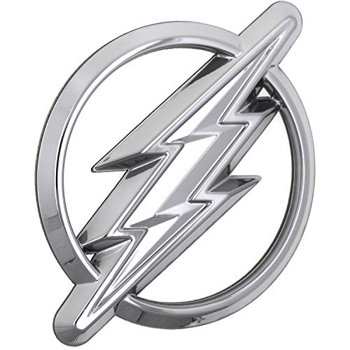 Image of Fan Emblems The Flash 3D Car Badge - Classic Logo (Chrome)