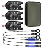 SOUUXIU Fischbissanzeiger und Set mit LED-Anzeige, Metalloberfläche, Abnehmbarer Spitze, Quick-Connect-Design, für verbesserte Sensibilität und Linienzug, um Angelausflüge zu
