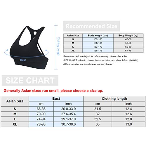 pedkit Sutiã esportivo feminino na parte de trás oco Fecho ajustável em forma de gancho e ocular
