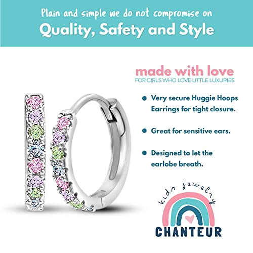 Image of Chanteur Hypoallergenic Huggie Earrings for Girls & Women - Small Hoop Design, Perfect for Teens & Kids