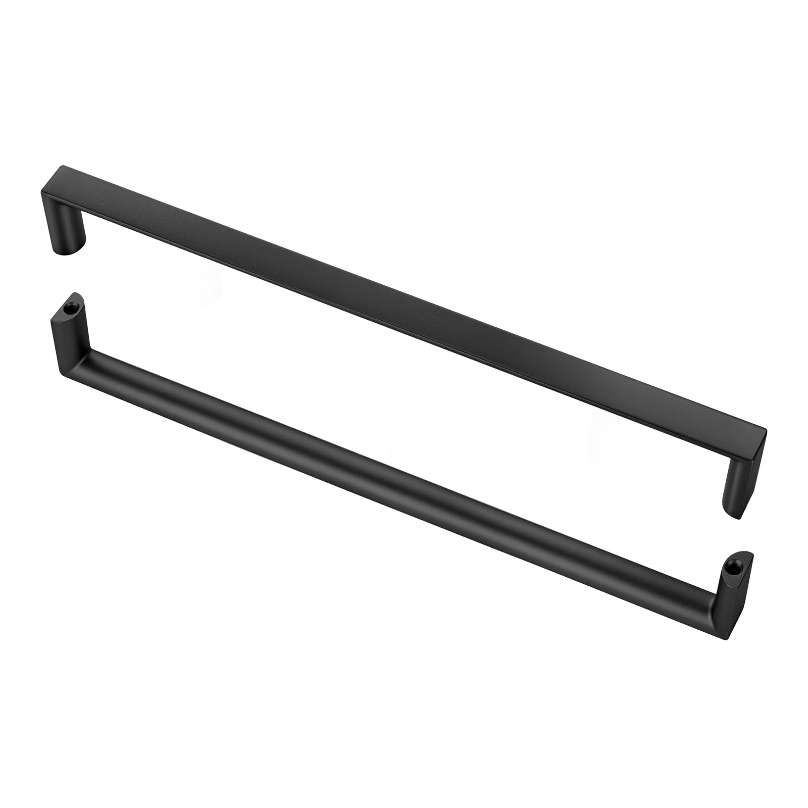 10 Pack 10inch Matte Black Cabinet Pulls Brass Drawer Handles for Kitchen Cabinets,Cupboards, Dressers and Square Solid Metal Hardware