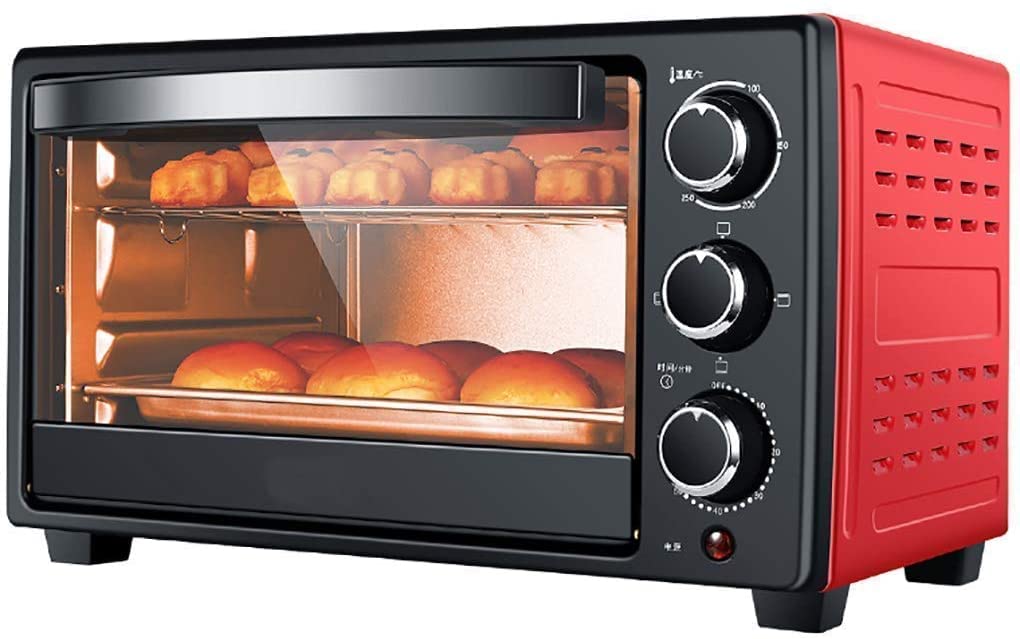 Forno da 23 L ， Forno Elettrico 1300 W Temperatura Regolabile 70-250 ℃ e Timer da 60 Minuti con 3 funzioni di Riscaldamento Forno tostapane da appoggio a convezione Utile