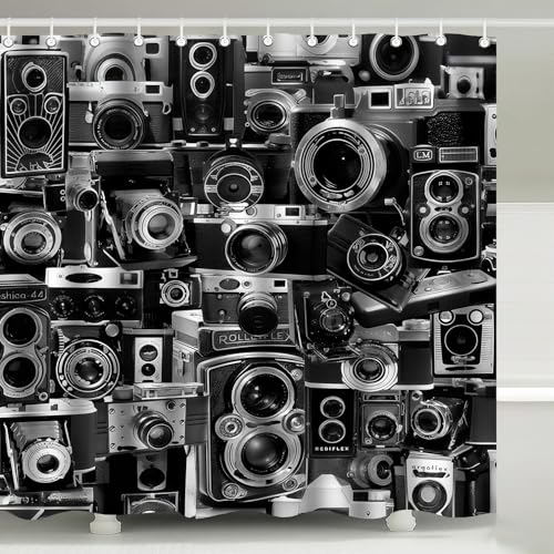 Wknoon Vintage Camera Shower Curtain