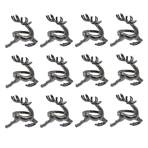 Baoblaze 12 Stück Weihnachten Rentier Serviettenringe, Hirsch...