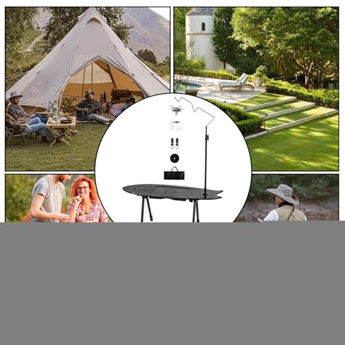Table pliable d'extérieur en hauteur réglable avec plateau compact pour le camping