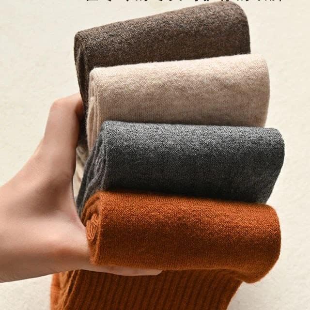 Woolen Knee High Socks for Women, Warm Thermal Winter Wear (Pack of 2) 4