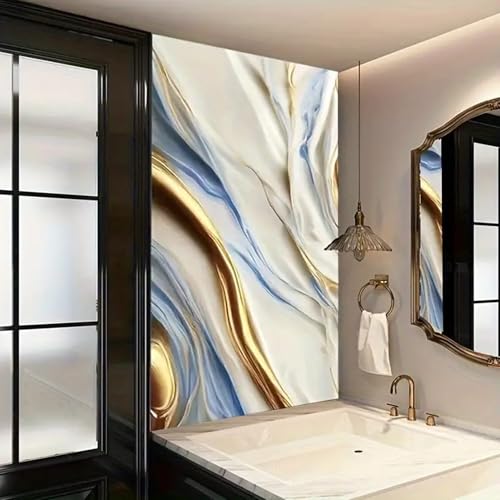 Image of Kitchen Cabinets Marble Wallpaper Roll for Home & Kitchen Decor - Oil Proof Waterproof Self Adhesive Wall Paper Sticker for Floor Tiles, Countertop, Cupboard, Drawer (60 * 200 cm) (55, 5)