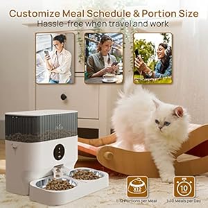 Ipettie automatic wifi pet feeder for 2 pets 5l21 cup capacity 1 10 meals per day adjustable bowl height smart dog cat feeder with 2 stainless steel bowls voice recording 2 4g wifi app control   cucciolini doodles
