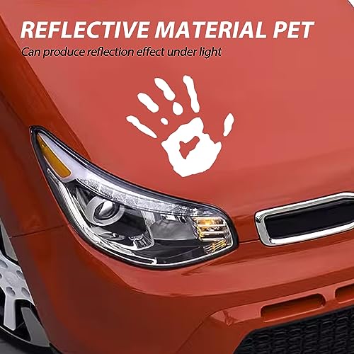 Image of gunhunt 2 Pcs Wave Stickers, Automobile Wave Activity Auto Waving Hand Stickers, Car Decoration for Rearview Mirror Left Right, Compatible with Most Car Models Mirror Decorative Sticker (White)