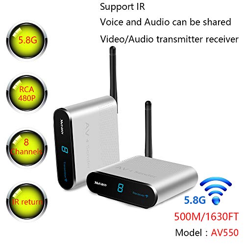measy AV550 Wireless Transmitter and Receiver 5.8GHz 8 Channel TV Audio Video AV