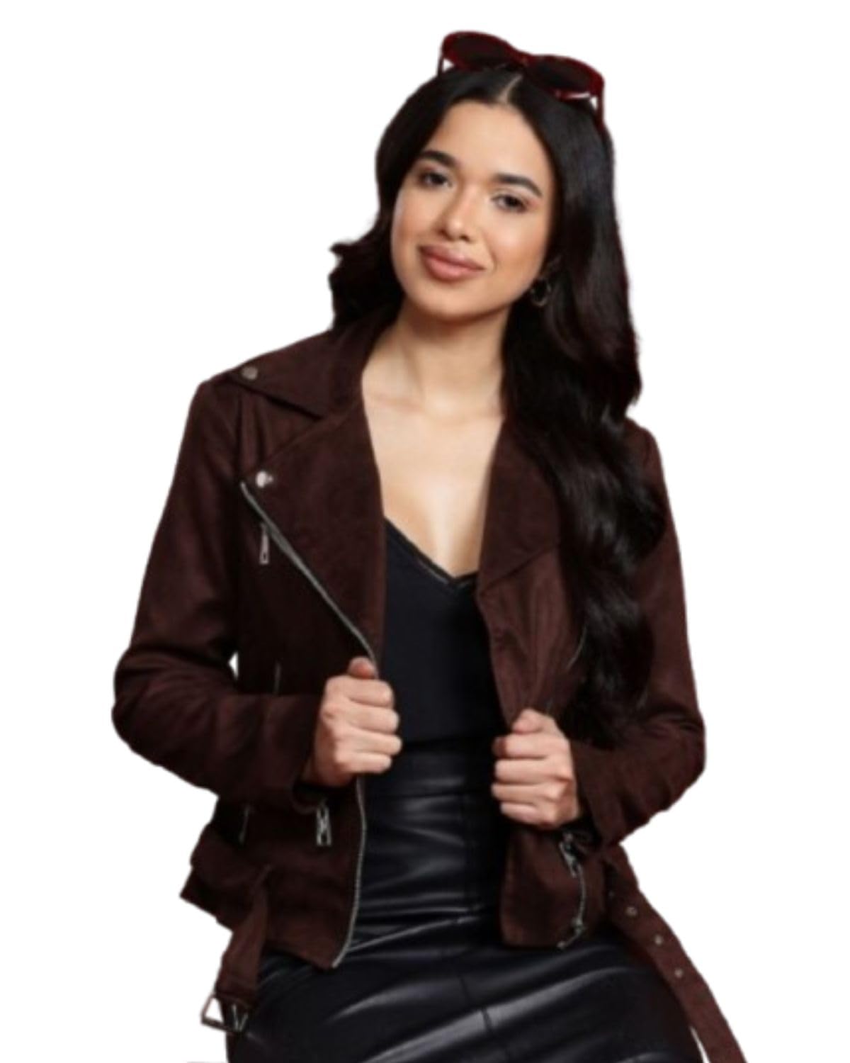 leather retail Women's Suede Biker Jacket-picture-33