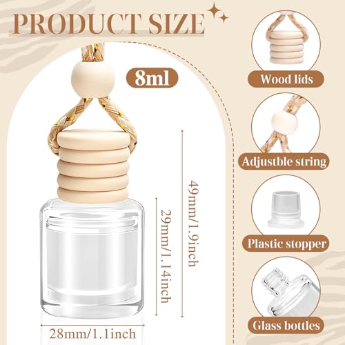 Image of AROIC 6 Pack Car Air Freshener, Mahogany Premium Woody Car Air Freshener Diffuser Fragrance, Hanging Essential Oil Diffuser for Interior Decor, Long Lasting Car Accessories Unisex (Sunlit Teak Scent)