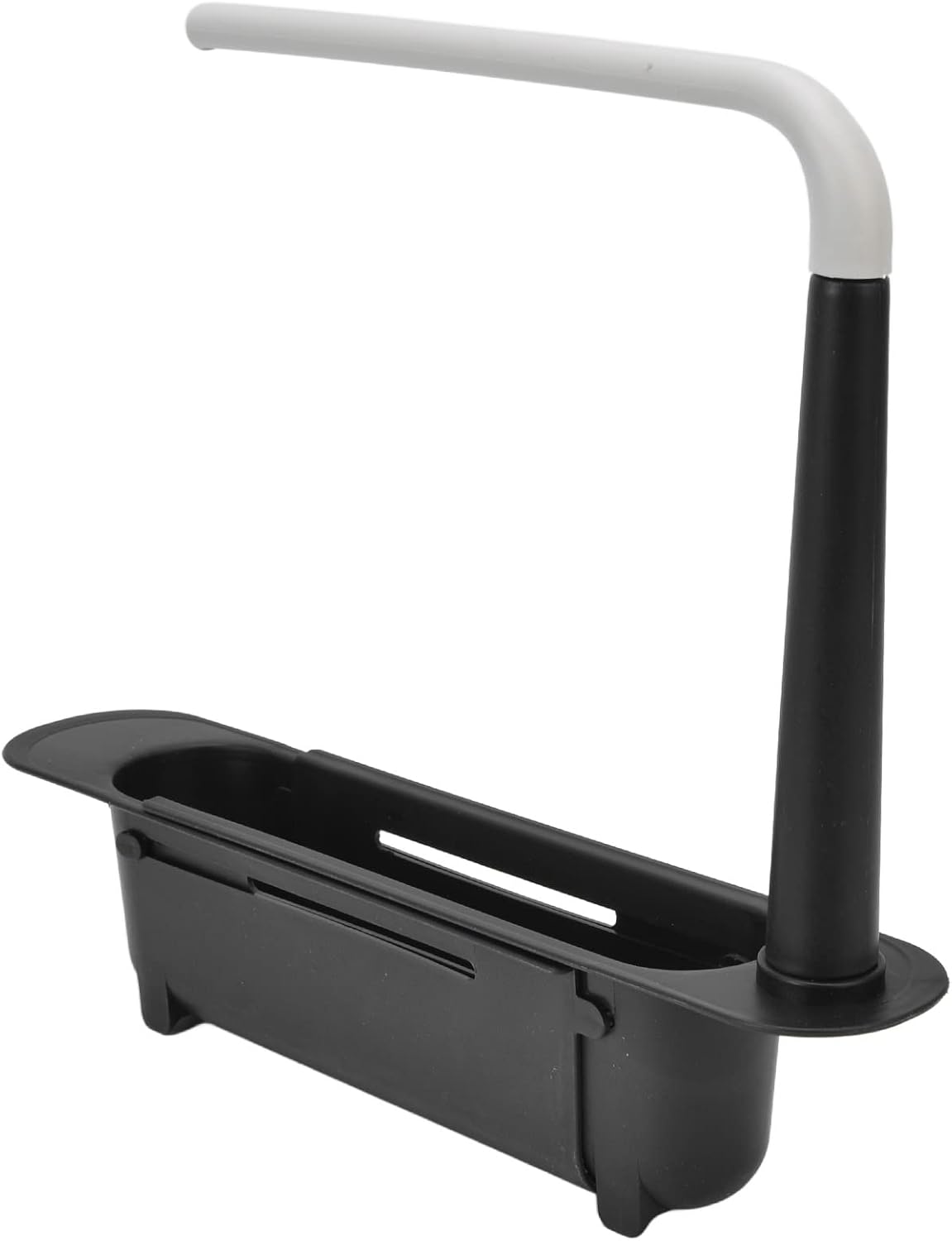 Storage Rack Telescopic Sink Storage Rack Length Freely Adjustable Large Capacity Expandable Sink Organizer for Kitchen Sink(Black)