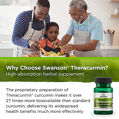 Swanson Theracurmin - Herbal Supplement Supporting Joint Health & Mobility - Formulated For High Absorption - (30 Capsules, 100Mg Each) #TOP5