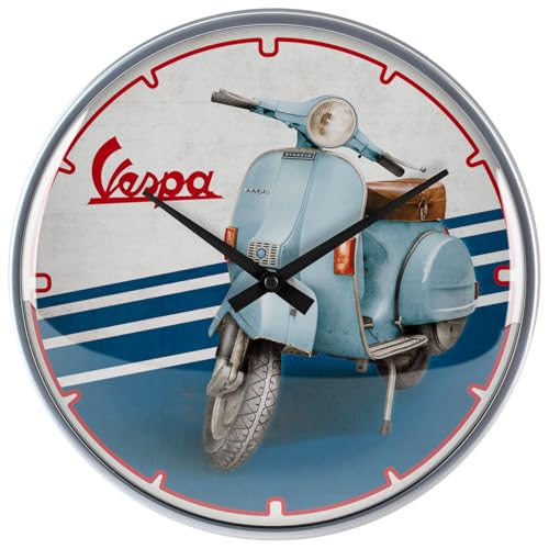 Nostalgic-Art Horloge rétro, Ø 31 cm, Vespa – Iconic – Idée Cadeau pour Fans des Scooters, Official License Product (OLP), décoration Murale Cuisine,...