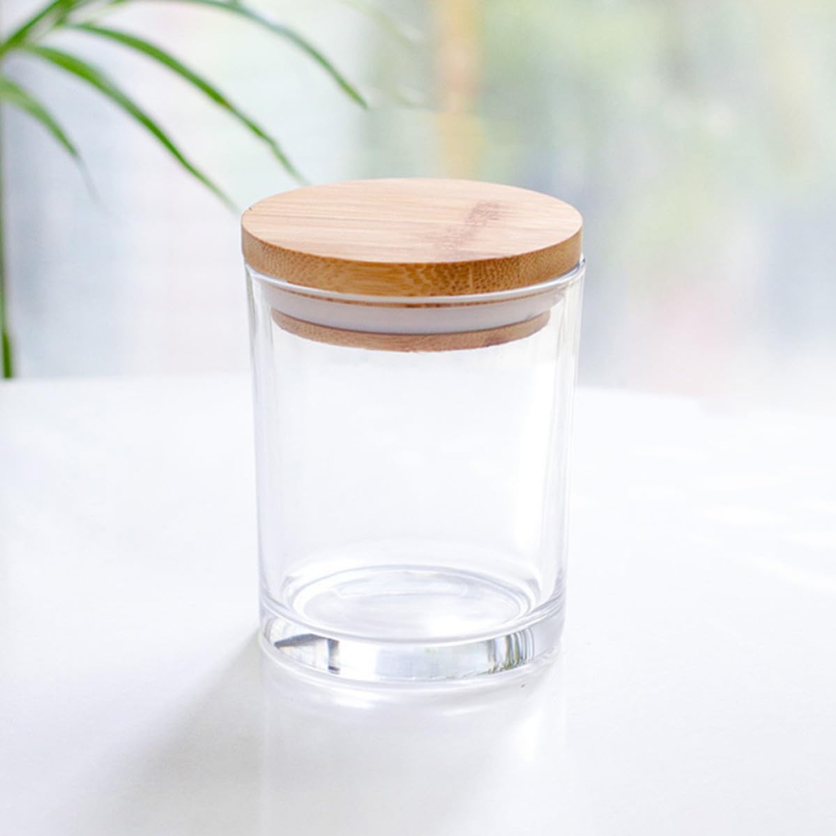 Tofficu Leere Glaskerzengläser Praktische und Verschlossene Vorratsgläser mit Deckel aus Glas 5 Stück für Gewürze oder Dekorative Aromatherapie Kerzen im Zuhause