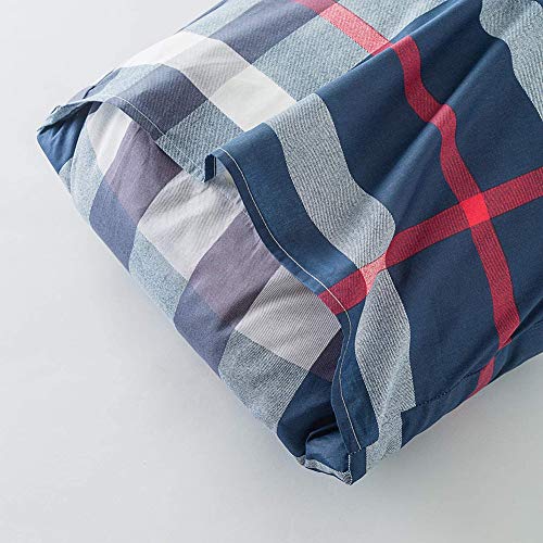 Cottonight Navy Plaid Comforter Set Queen Blue Buffalo Gingham Comforter Lightweight Blue Checkered Bedding Set With Microfiber Fill Soft Comfy #TOP3
