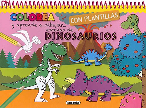 Dinosaurios (Colorea y aprende a dibujar con plantillas) Dinosaurios (Colorea y aprende a dibujar con plantillas)