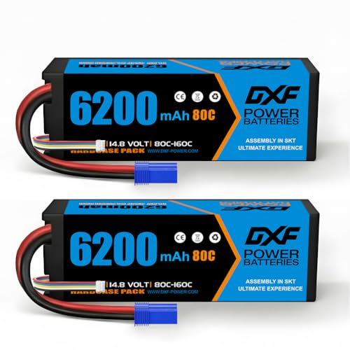 Confezione da 2batterie Lipo DXF 14.8V 80C 6200mAh con connettore XT90 + cinturino gratuito 2PCS in regalo. Garanzia: ogni prodotto DXF ha una garanzia di rimborso di 30 giorni e una garanzia di qualità di 6 mesi. Vi preghiamo di contattarci immediatamente in caso di problemi. Ti risponderemo il prima possibile.
