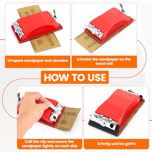 Miniatura 6 de Juego De Papel De Lija De, 104 Piezas: Incluye 100 Hojas De Papel De Lija, 3 Esponjas De Lija Y 1 Lijadora Manual Grano 60-800 Ideal Para Madera, Metal Y Pintura.