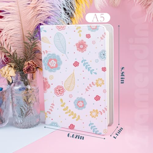 Carnet de notes A5 en cuir vierge marron pour bureau