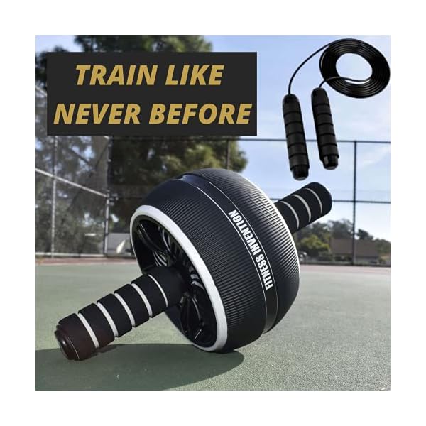 Ab Roller Wheel - 3-In-1 Ab Wheel Roller & Jump Rope - Ab Roller for Abs Workout - Ab Wheel Roller for Core Workout - Rueda Para Abdominales - Abs Roller for Abs Workout - Exercise Wheels for Abs - Workout Equipment for Home Workouts