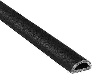 Trim-Lok D-Shaped Rubber Seal – EPDM Foam Seal with HT (General Acrylic) Pressure Sensitive Adhesive System – Ideal Door and Window Weather Seal for Cars, Trucks, RVs, and Boats – 0.215” Height, 0.375” Width, 25’ Length