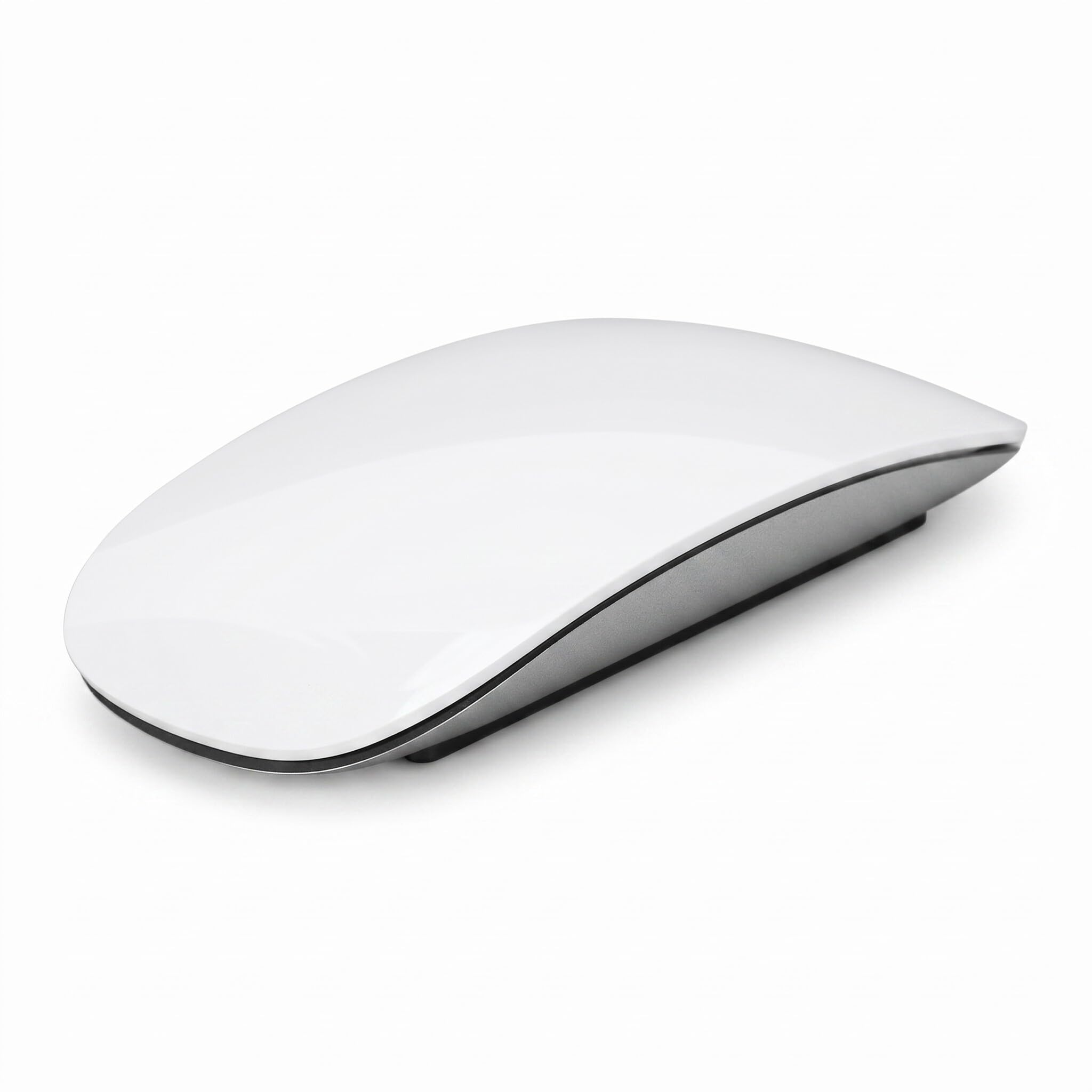 Bewinner Mouse Wireless, Superficie Multitouch, Design Sottile e Portatile, Mouse Ergonomico da Viaggio Silenzioso per PC Portatile, Batteria Ricaricabile da 400 MAh (Bianco)