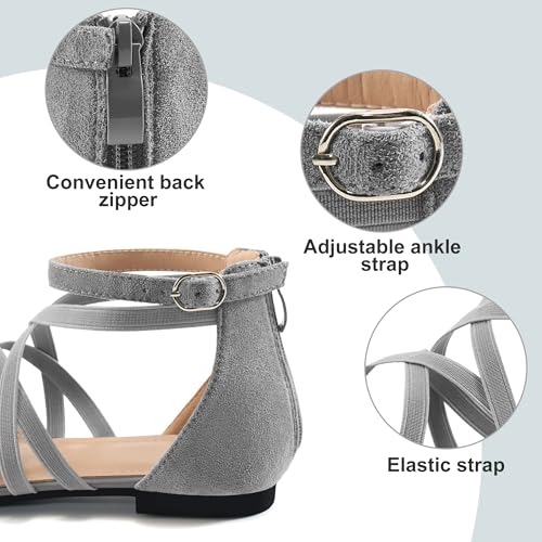 Image of Reimferce Womens Ballet Flats for Wedding: Comfortable Dress Work Flat for 2026 - Ladies Dressy Zipper Walking Shoes