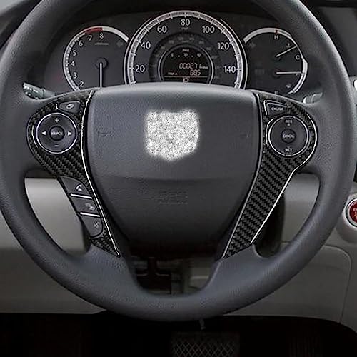Image of Car Steering Wheel Key Panel Sticker for Honda Accord 20132014201520162017 Honda Accord Accessory Decal Carbon Fiber Inner Cover