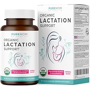 USDA Organic Lactation Supplement – Increase Milk Supply with Herbal Breastfeeding Support – Aid for Mothers – Organic: Fenugreek Seed, Fennel & Milk Thistle – 60 Vegan Capsules (No Pills or Cookies)