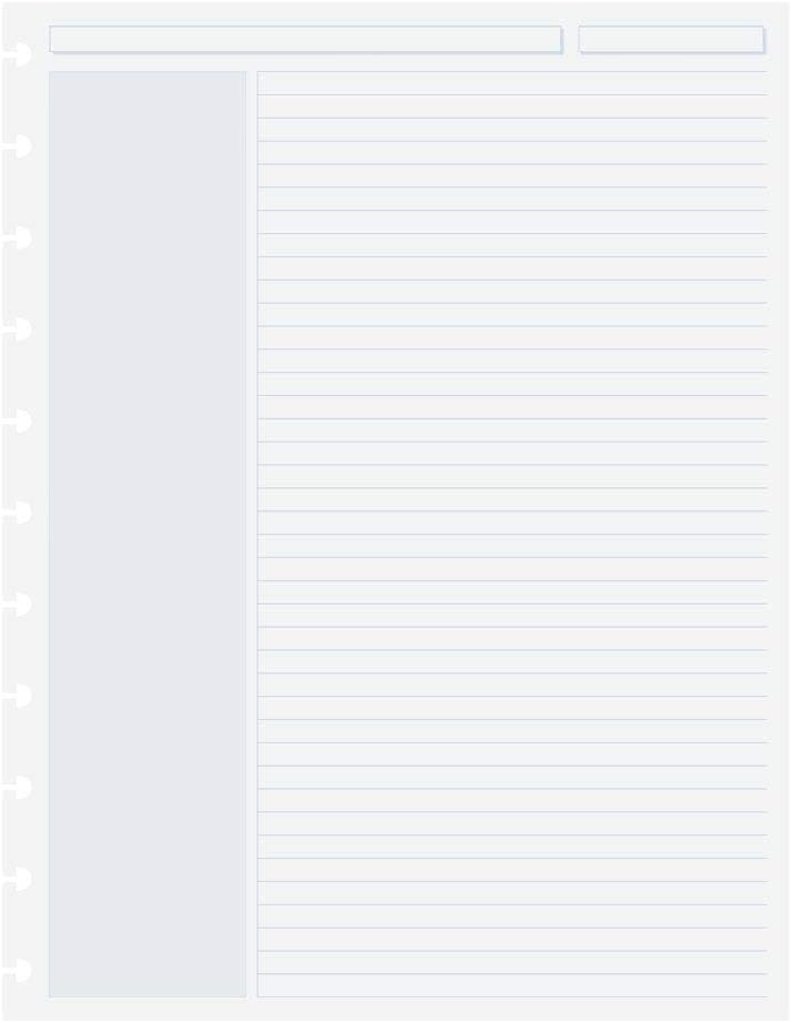 Levenger 100 Circa Shaded Annotation Ruled Sheets -LTR Blue (ADS4855)