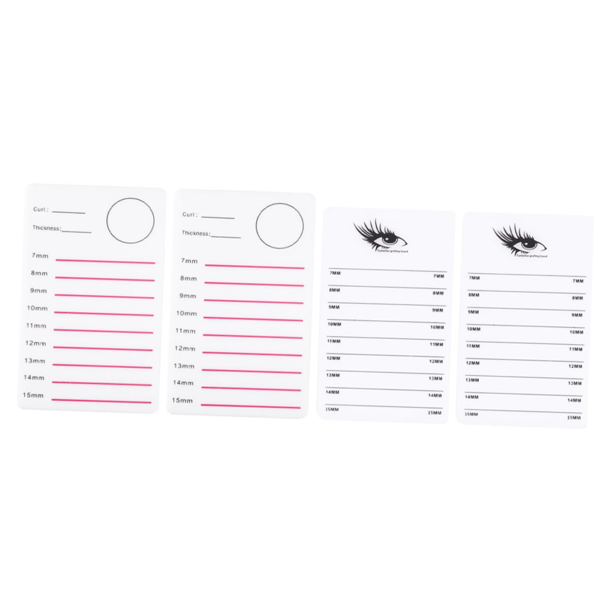 FOMIYES 4pcs Eyelash Extension Plate Acrylic Lash Tile Plate Eyelash Tray Holder for Beginners Professionals