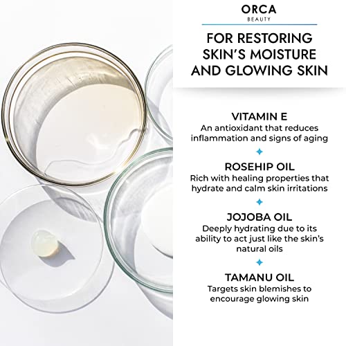 Facial Oil For Women, 4Oz Vitamin E Oil For Skin Large Bottle - Rosehip Oil For Face With Jojoba Oil For Skin - Tamanu Oil For Gua Sha Vitamin E Oil For Face - Vitamin C Oil For Face Pomegranate Oil #TOP2