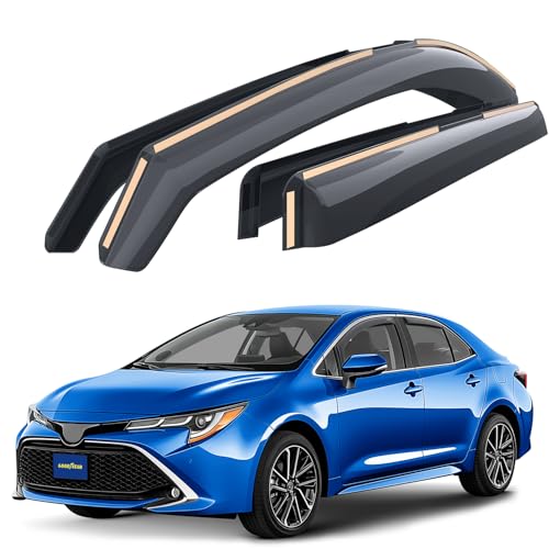 Goodyear Shatterproof in-Channel Window Deflectors for Toyota Corolla 2020-2026 Sedan, Rain Guards,...