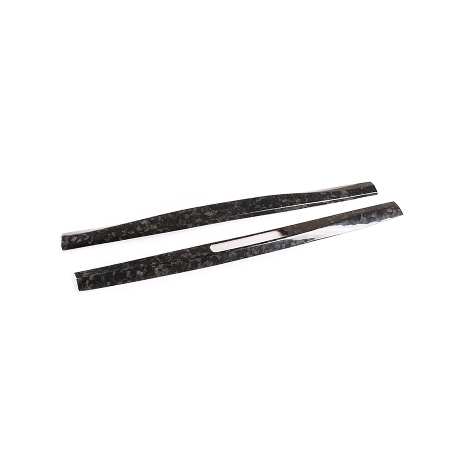 QBKGMEWCA Built-in Door Sill Welcome Pedal Trim Compatible for Porsche 718/911 Carbon Fiber Left Forged Pattern Interior Modification Sticker(Type1)