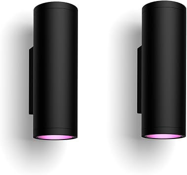 Philips Hue Appear Applique murale LED extérieure Pack de 2, Noir