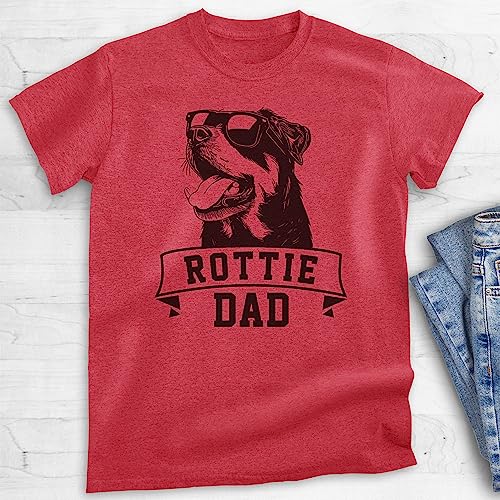 EVERTREE CLOTHING Rottie Dad T-Shirt, Unisex Men's Shirt, Rottweiler Owner, Best Dog Dad Gift2