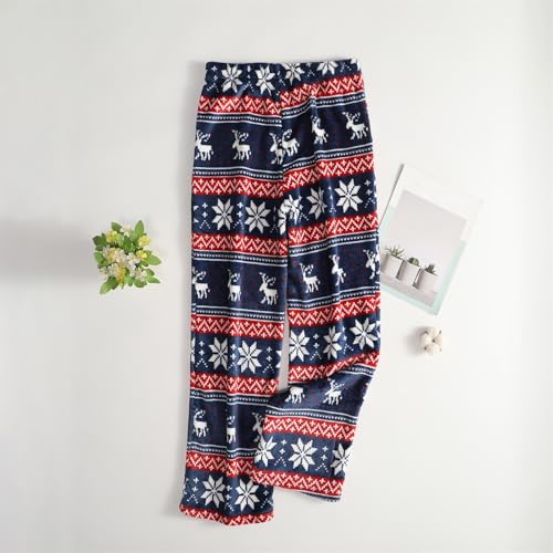 Womens Pajama Pants Flannel Christmas Printed Casual Pants with Pockets - image 4