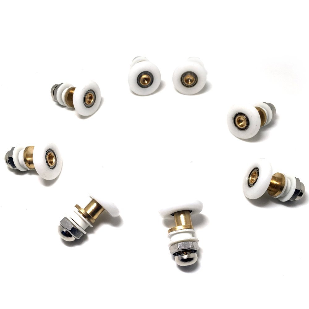 Set 8 Rotelle Per Porta Doccia - Diametro 23mm - Guide Scorrevoli Per Box Doccia - Foto 2