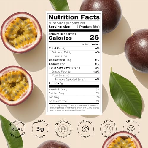 Image of Harmony Passion Fruit Prebiotic Black Iced Tea, 10 Sticks