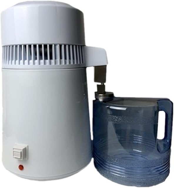 JMOMC Water Distiller Stainless Steel 750W 4L Gallon Water Distiller Home Countertop Distiller Water Machine Distilled Water Maker Table Desktop Distill Distilling Water Purifier Distillers To Mak